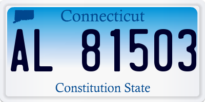 CT license plate AL81503
