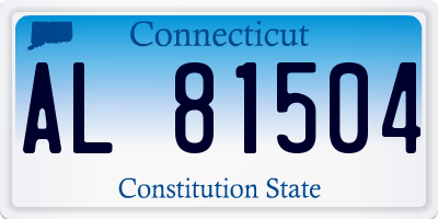 CT license plate AL81504