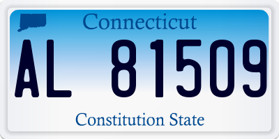 CT license plate AL81509