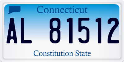 CT license plate AL81512