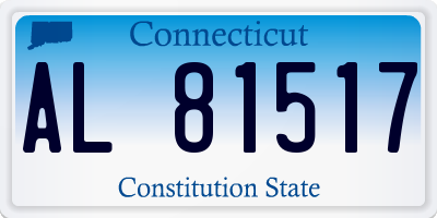 CT license plate AL81517