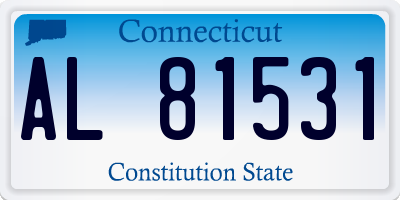 CT license plate AL81531