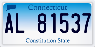 CT license plate AL81537