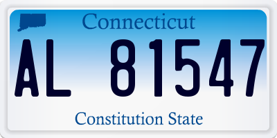 CT license plate AL81547