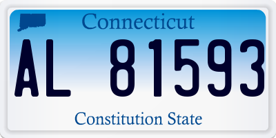 CT license plate AL81593