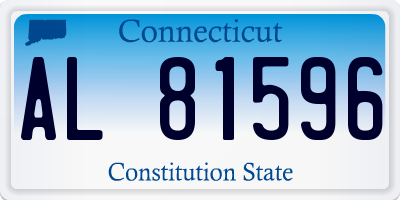 CT license plate AL81596