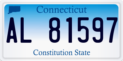 CT license plate AL81597