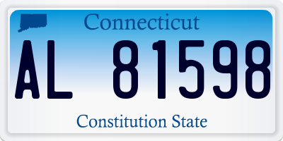 CT license plate AL81598