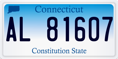 CT license plate AL81607