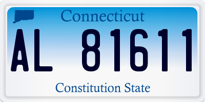 CT license plate AL81611