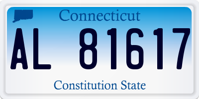 CT license plate AL81617