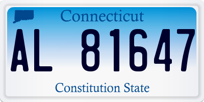 CT license plate AL81647