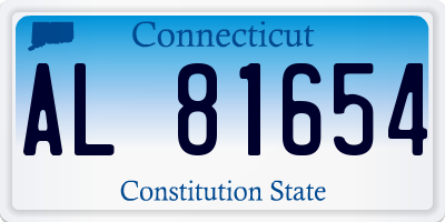 CT license plate AL81654