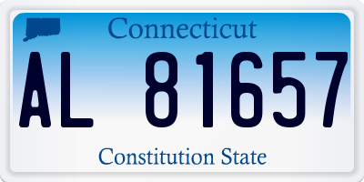 CT license plate AL81657