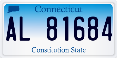 CT license plate AL81684