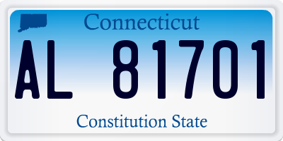 CT license plate AL81701