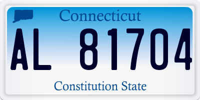 CT license plate AL81704