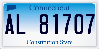 CT license plate AL81707
