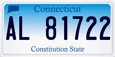 CT license plate AL81722