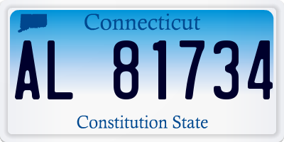 CT license plate AL81734