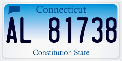 CT license plate AL81738
