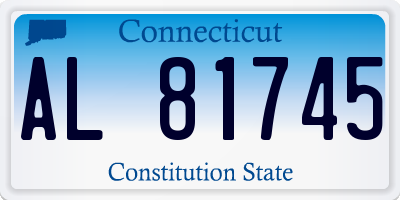 CT license plate AL81745