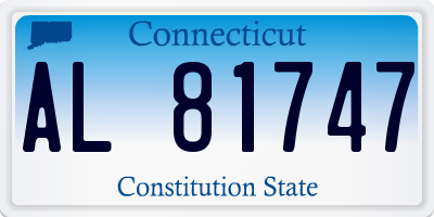 CT license plate AL81747