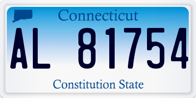 CT license plate AL81754