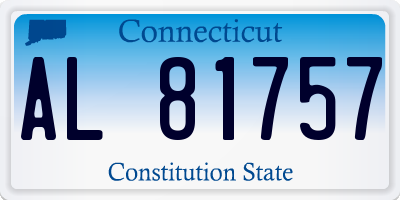 CT license plate AL81757