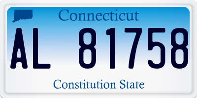 CT license plate AL81758