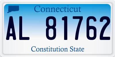 CT license plate AL81762