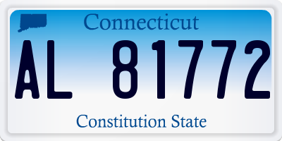 CT license plate AL81772