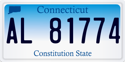 CT license plate AL81774