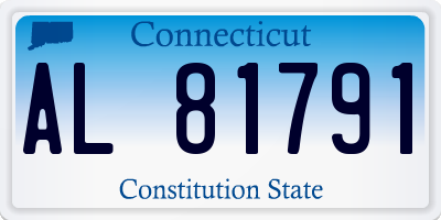 CT license plate AL81791
