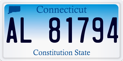CT license plate AL81794