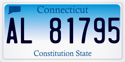 CT license plate AL81795