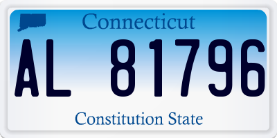 CT license plate AL81796