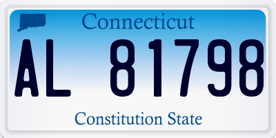 CT license plate AL81798