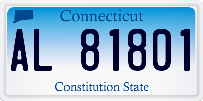 CT license plate AL81801