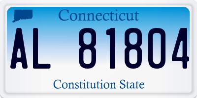 CT license plate AL81804