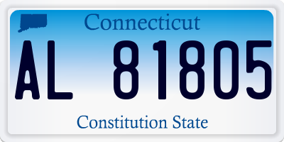 CT license plate AL81805