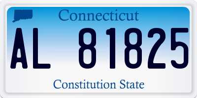 CT license plate AL81825