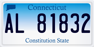 CT license plate AL81832