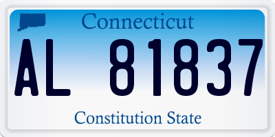 CT license plate AL81837