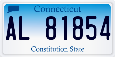 CT license plate AL81854