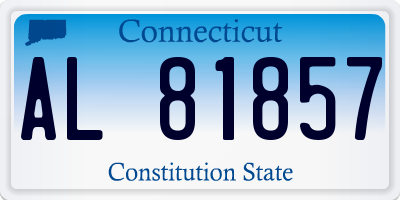 CT license plate AL81857