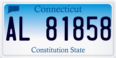 CT license plate AL81858