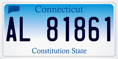 CT license plate AL81861