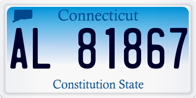 CT license plate AL81867