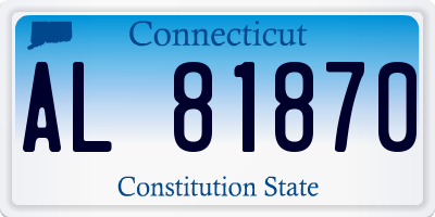 CT license plate AL81870